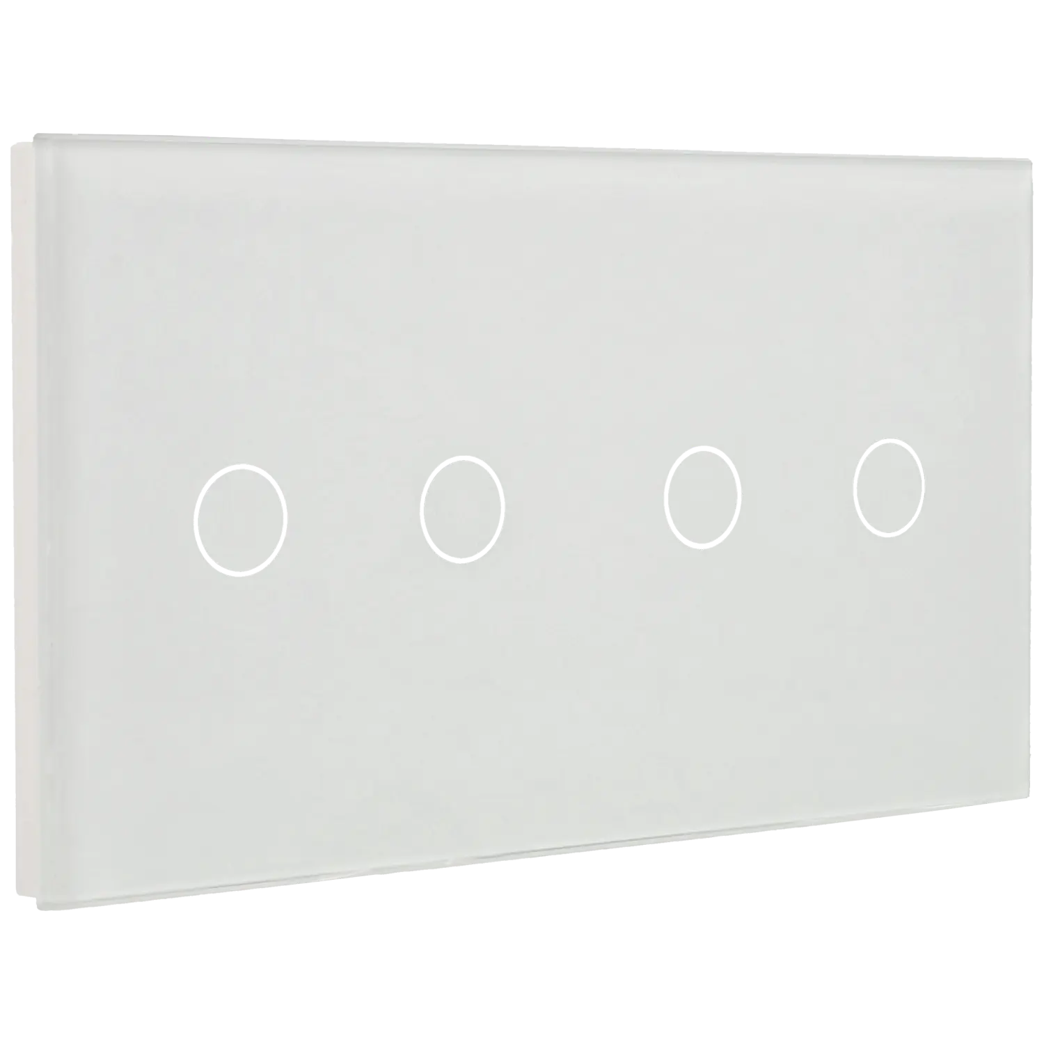 Double switch panel with 4 buttons
