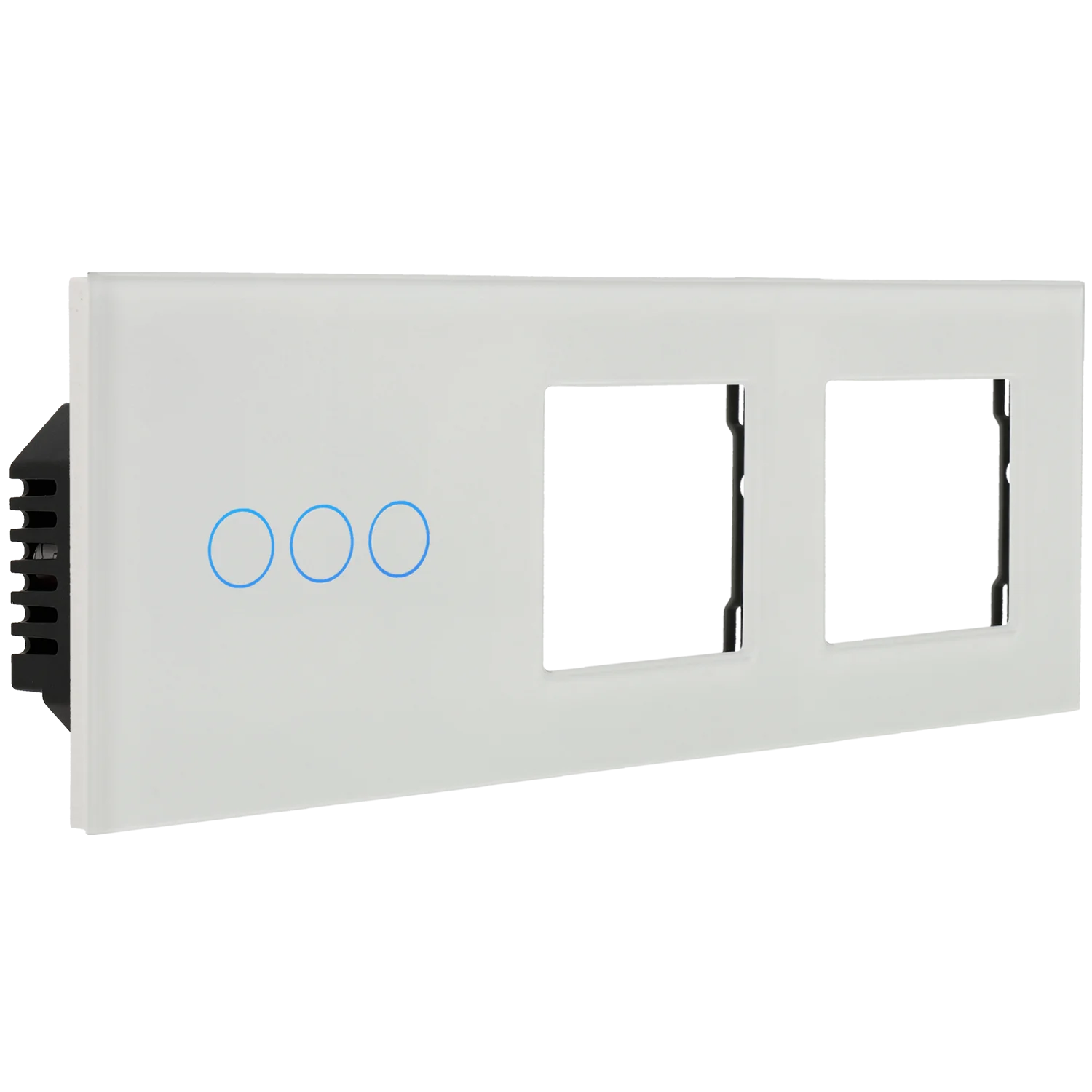 Set mit dreifachem panel und schalter